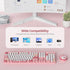 Typewriter Wireless Keyboard and Mouse Combo, 2.4G Office 104 Keys Full Size Retro Punk Keyboard with Round Keycaps