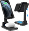 2 in 1 Wireless Charger, Dual Wireless Charging Desk Phone Stand, 10W Qi Fast-Charging Foldable Tablet Stand for iPhone