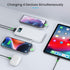 Portable Charger with Built-in Cables & AC Wall Plug, Ultra Slim 13800mAh USB-C Power Bank, LCD Display