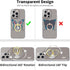 Transparent Clear Cell Phone Ring Grips Holder, Finger Ring Stand for Apple iPhone Samsung Galaxy, Crystal-Heart-Gold