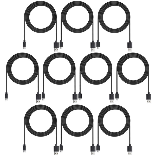 Smays 10-Pack Micro USB Data Cable 6ft, Bulk Old Android Charging Cord, USB-A to Micro USB