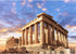 Sunset Greece Parthenon Background, Historical Building Photography Backdrop, 7x5ft Vinyl Wallpaper for Studio Props