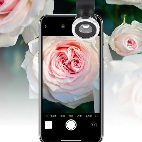 OUNONA 2 Sets 3-in-1 Clip-on Smartphone Camera Lens Kit with Fisheye Wide Angle and Macro Lens Silver Multifunctional
