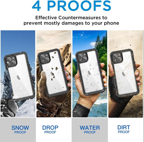 AICase Waterproof Case for iPhone 15 Plus (6.7") with MagSafe, Snowproof, Dustproof, IP68 Certified Protection