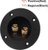 2-Pack 2-Way Speaker Box Terminal Cup, 3 Inch Round Stereo Screw Cup Connectors for Home Stereo