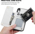 iPhone XR Wallet Case with Card Holder, Premium PU Leather Kickstand, Double Magnetic Clasp, Shockproof Cover (White)