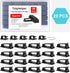 Cable Management Clips, Large Cord Clips for Under Desk Wire Management, Black 20 PCS Organizer