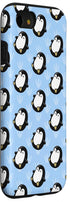 Cute Penguin Phone Case for iPhone SE (2020), 7, 8 - Light Blue Baby Animal Pattern Gifts