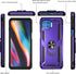 Androgate Compatible with Moto One 5G Case - Military-Grade Metal Ring Kickstand 22ft Drop Tested Shockproof Cover