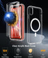 Hensinple iPhone XR Case, Magnetic Case with Screen Protector, Clear Back Slim Shockproof Protective Cover