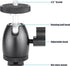 Neewer Mini Tripod Ball Head Mount with Phone Holder, Compatible with Compact DSLR Camera, Load Up to 4.4 lbs