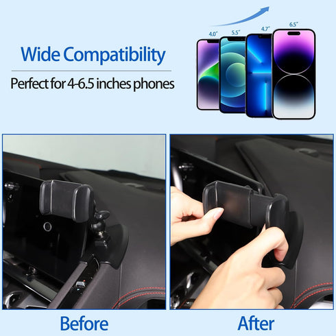 Car Phone Mount Fit for Chevrolet Corvette C8 2020-2024, Cell Phone Holder for Center Console Air Conditioner Side Panel