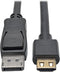 Tripp Lite Active DisplayPort 1.2a to HDMI Adapter Cable M/M 4K 6' with Gripping HDMI Plug (P582-006-HD-V2A)