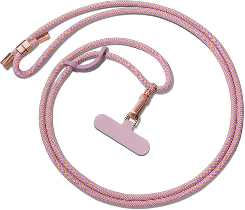 SURPHY Phone Lanyard Crossbody, Adjustable Cell Phone Lanyard with 2 Pack Phone Tether Tab, Two-Color Braided Phone