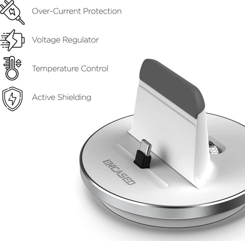 Encased USB C Non-Wireless Charging Stand for iPhone 15/15 Pro Max - Fast Wired Desktop Charger, Type-C Connector