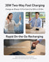 Anker 3-in-1 Portable iPhone Charger, 10,000mAh Power Bank with Built-in USB-C Cable and Foldable AC Plug, 30W Max