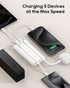 VRURC Portable Charger 10000mAh with Built-in Cables, LED Display Slim USB C Battery Pack for iPhone, Samsung, Android