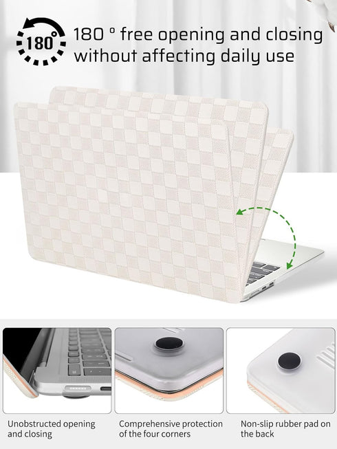 Seorsok 13.6 inch M4 M3 M2 2025 2024-2022 A3240 A2681 A3113 Compatible with MacBook Air Case Release Touch ID,Elegant