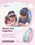 iClever HS19S Kids Headphones: Safe Volume 85/94dB, Foldable Over-Ear Stereo Sound, Mic, 3.5mm for iPad/Computer.
