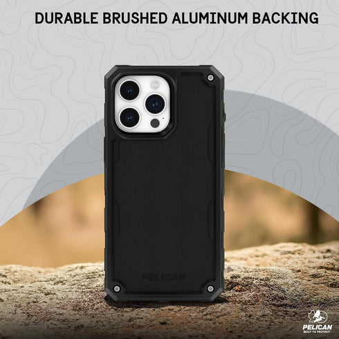 Pelican Shield Case for iPhone 15 Pro Max - 21FT MIL-STD Drop Protection, Magnetic Charging with Belt Clip