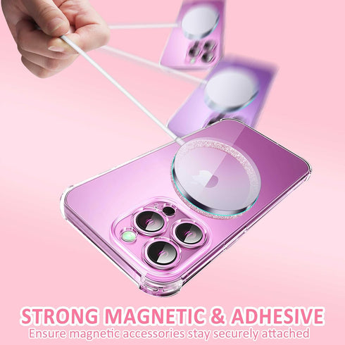 Jsoerpay 4 Pack Universal Metal Rings Compatible with Magsafe Sticker for All Phone Cases & Wireless Charging, Magnetic