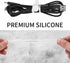 25 Pcs Reusable Silicone Cable Ties, Wire Organizer for Fastening Earphone Phone Charger Home Office Desk Kitchen