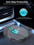 AFU 2000mAh 3.5mm MP3 Portable CD Player with Rechargeable Battery-Bluetooth Connect CD Player with Headphones Jack,FM
