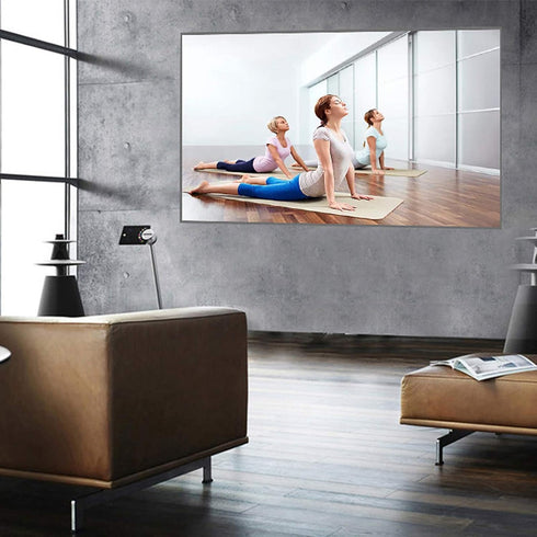 80-inch Portable Projector Screen HD 16:9, Foldable Wall Mounted Video Projection Screen for Home Theater Office