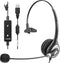 Wantek Corded USB Headsets Mono with Noise Cancelling Mic and in-line Controls,