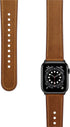 OUHENG Compatible Apple Watch Band, Genuine Leather Replacement Strap for iWatch SE2 Series 10 9 8 7 6 5