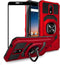 Ailiber Cricket Debut Case, AT&T Calypso 2(U319AA) with Screen Protector, Ring Kickstand for Magnetic Car Mount (Red)