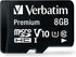 Verbatim 8GB Premium microSDHC Memory Card with Adapter UHS-I V10 Class 10 Supports