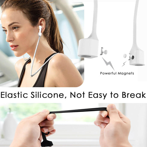 1 Pack Ultra Strong Magnetic Anti-Lost Straps for AirPods, Colorful Soft Silicone Sports Lanyard