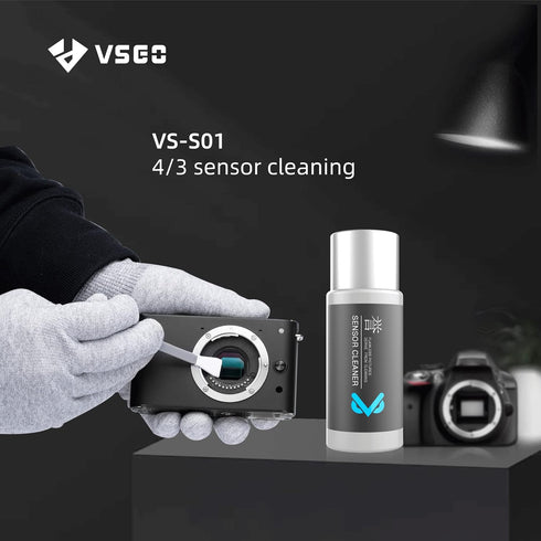 VSGO VS-S01E Professional Camera Cleaning Kit with 6pcs 12mm Swabs and 10ml Cleaner for DSLR Cameras