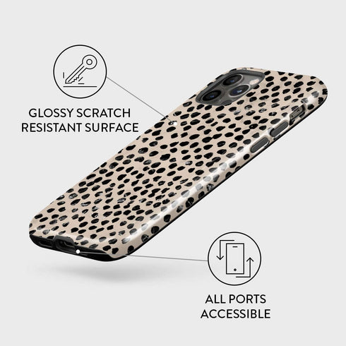 BURGA Phone Case for iPhone 12 Pro Max, Cute Trendy Aesthetic Hard Shell Protection - Almond Latte