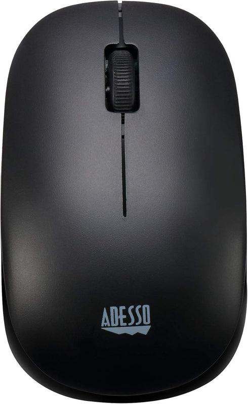 Adesso WKB-1100CB Mini Wireless Spill Resistant Ergonomic Keyboard & Mouse Combo, Black