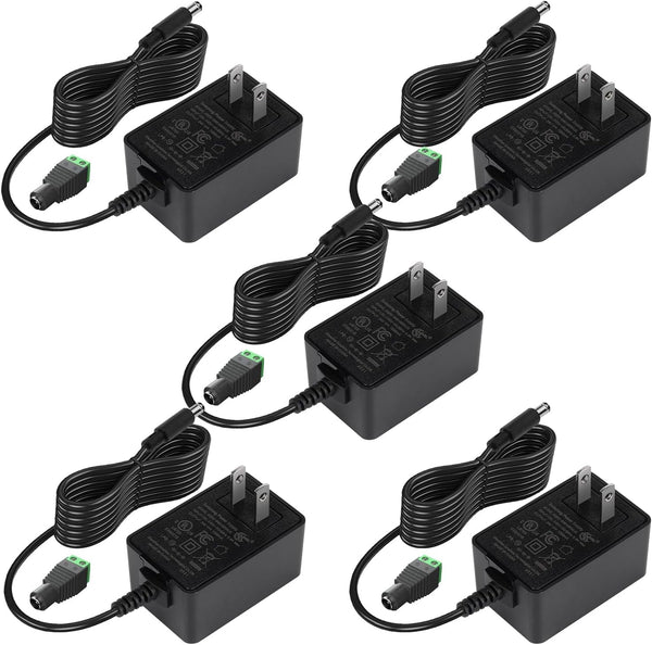 Wefomey 24V 1A Power Supply Adapter, UL-Listed, 100-240V AC to DC Adapter Transformer,