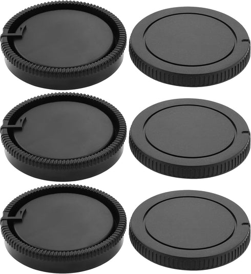 SING F LTD 3 Sets Plastic Body Cap and Rear Lens Cap 64.5 x 19.2mm for Sony A100 A200 A230 A290, Minolta AF