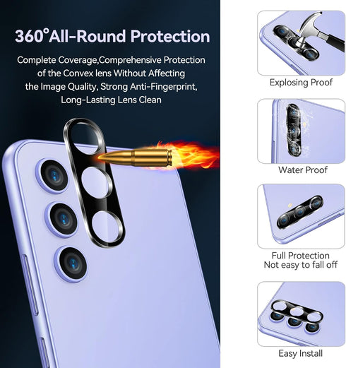 ivoler 3+3 Pack Screen Protector for Samsung Galaxy A54 5G 6.4" 2023 with HD Clear Camera Lens Protectors & Alignment