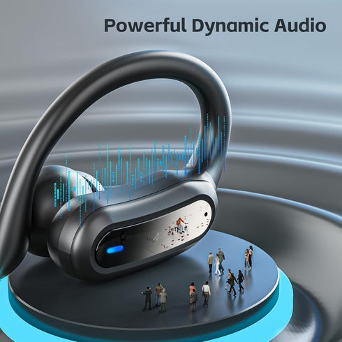 IPX7 TRAUSI Bluetooth Headphones, True Wireless Earbuds with Water Resistant, Noise Cancelling Mic, Type-C Fast