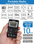 ZHIWHIS Portable Radio, AM FM Mini Transistor Rechargeable Battery Personal Digital Tuning Stereo Pocket Walkmen with
