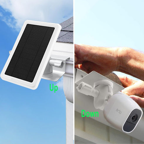 Gutter Mount for Outdoor Security Camera & Solar Panel, Compatible with Arlo, Blink Outdoor (3rd Gen), Wyze Cam v3 Pro