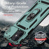 iPhone 12 Mini Case with Camera Lens Cover, Dual Layer Military Grade Drop Protection, Magnetic Ring Holder