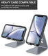 OMOTON C2 15 14 13 8 7 6, Adjustable Cell Phone Stand, Aluminum Desktop Phone Holder Dock Compatible with iPhone Xs XR
