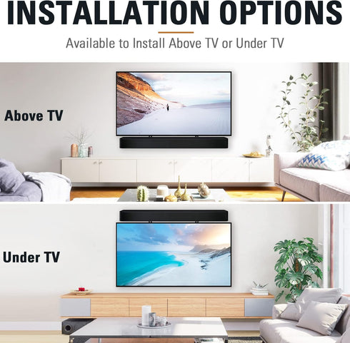 Mounting Dream Soundbar Bracket for TVs with Protruded Bottom, Holds Up to 15 lbs
