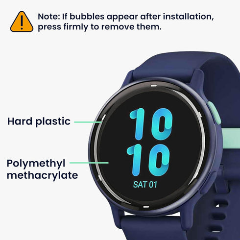 kwmobile Protective Film for Garmin vivoactive 5 / active 5, 2x Smart Watch Protector Anti-Fingerprint