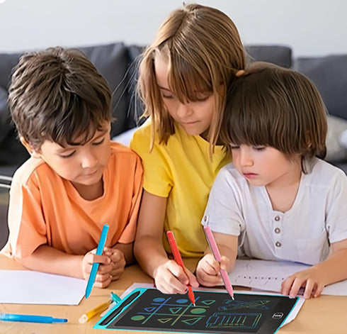 Replacement Stylus Drawing Pen for LCD Writing Tablets - 6 Elastic Lanyards, Colorful Stylus Pen for Kids Drawing