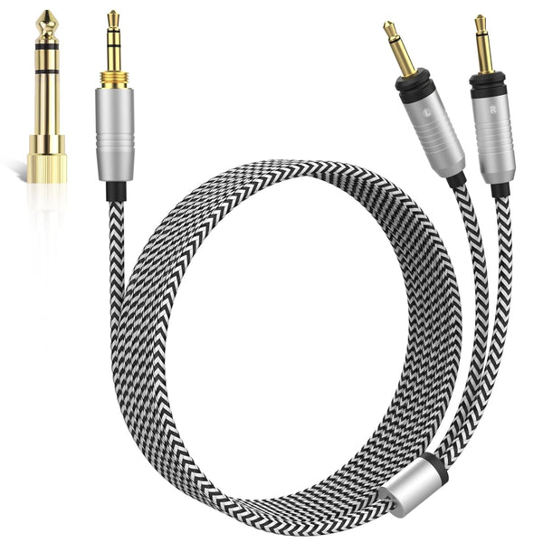 Focal Replacement Audio Cable with 6.35mm Adapter, 4ft Compatible with Focal Elear Elegia Clear Stellia Celestee