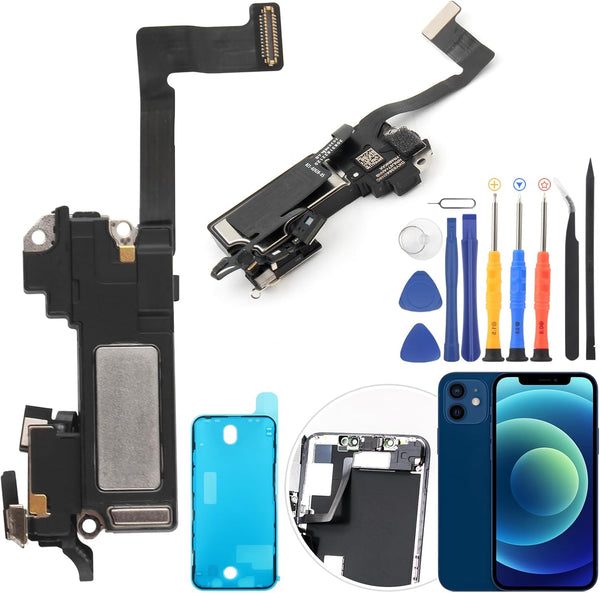 Earpiece Speaker for iPhone 12, Ear Speaker Replacement for iPhone 12 Pro Speaker Assembly with Light Proximity Sensor