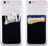 Cell Phone Card Holder for Back of Phone Case, Silicone Stick On Pocket Wallet for iPhone, Android (Black 3 Pack)